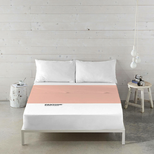 Top sheet Pantone Sweet Peach 230 x 270 cm (King size)