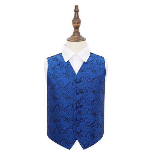 Paisley Waistcoat - Boys - Royal Blue, 22'