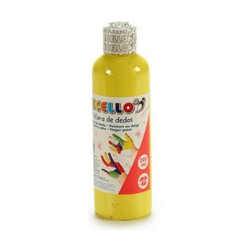 Finger Paint 200 ml Yellow 12 Units