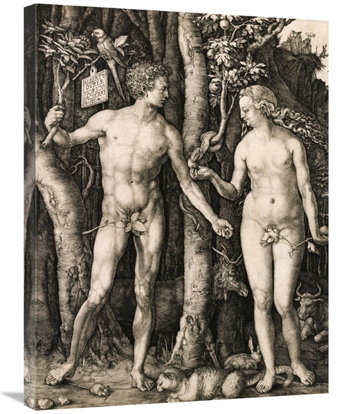 Global Gallery GCS-266248-30-142 30 in. Adam & Eve Art Print - Albrech
