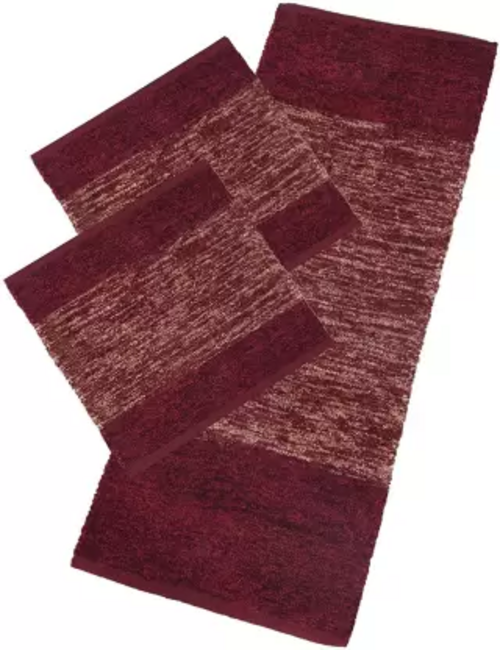 Cotton Striped Sofa Cover (MAROON Pack of 3)