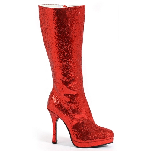 Ellie Shoes 248699 Womens Red Glitter Boots - Size 7