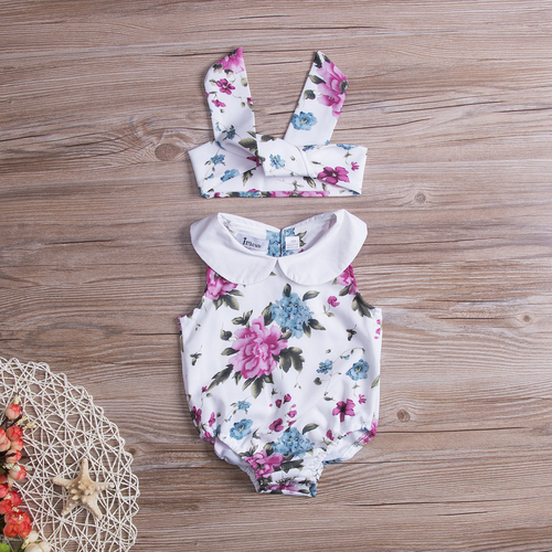 Newborn Kid Baby Girl Floral Clothes Jumpsuit 