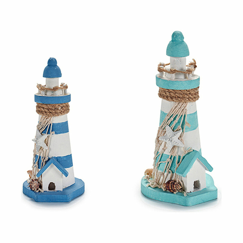 Decorative Figure Lighthouse Wood (8 x 18 x 9 cm)