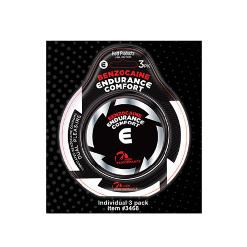 Endurance Comfort Benzocaine Condoms 3Pk