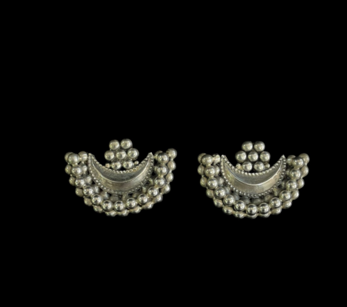 Silver Chaand Studs  SILVER EARRINGS