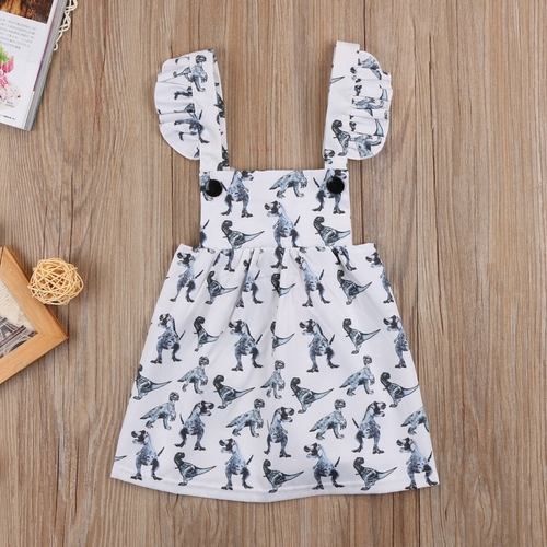 2018 Newborn Baby Girls Dinosaur Sleeveless Dress