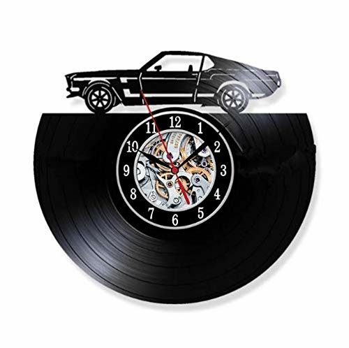 RETRO CAR ORNAMENT HANDMADE VINYL RECORD WALL CLOCK FAN GIFT