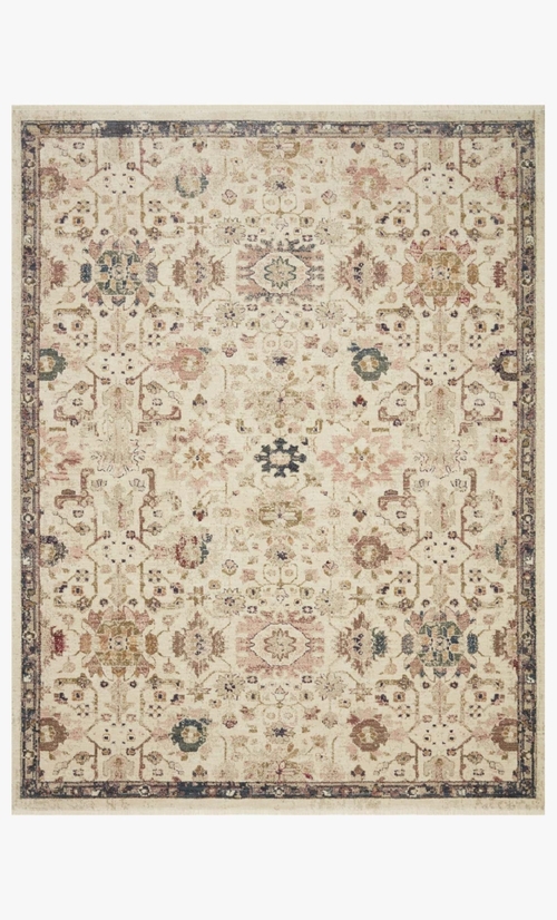 Loloi Rugs GIADGIA-04IVML160S 18 x 18 in. Giada Ivory & Multi Color Tr