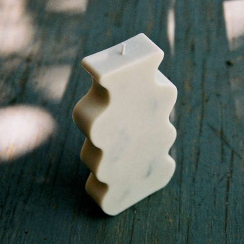 Vase Soy Pillar Candle - Marble