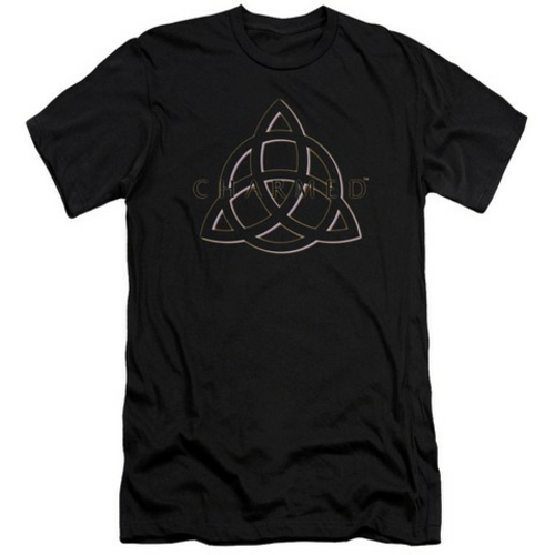 Charmed-Triple Linked Logo - Short Sleeve Adult 30-1 Tee - Black, 