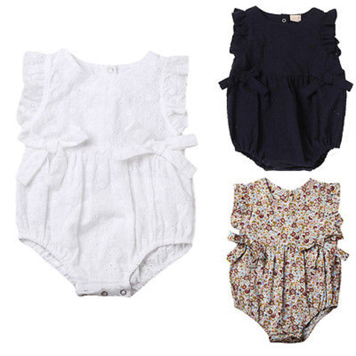 New Simple Solid Top Newborn Baby Girls