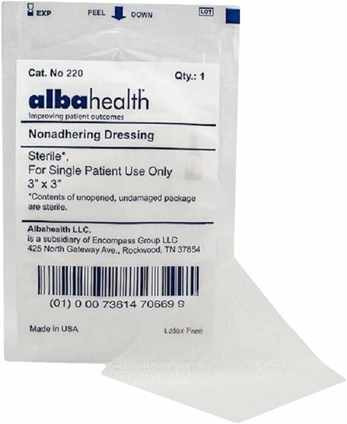 Pack of 50 Sterile Oil Emulsion Gauze Dressing 3" x 3". Non-Adherent