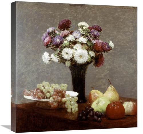 Global Gallery GCS-277500-22-142 22 in. Still Life with Dahlias & Frui