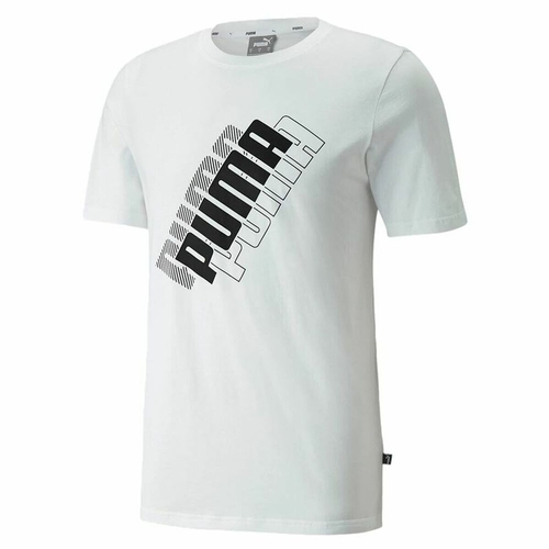 Men’s Short Sleeve T-Shirt Puma Power Logo M White