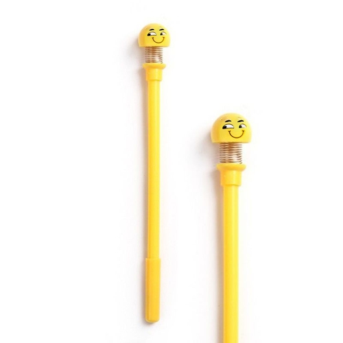 Cute Spring Shaking Head Doll Smiley Pen