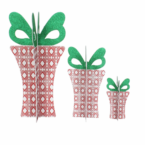 Vickerman M183923 9 x 16 x 22 in. Red & Green & White Foam Gif