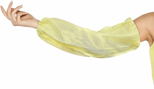 Disposable Plastic Sleeves 18". Pack of 400 Yellow Polyethylene