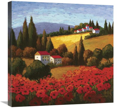 Global Gallery GCS-125969-2424-142 24 x 24 in. Tuscan Poppies Art Prin