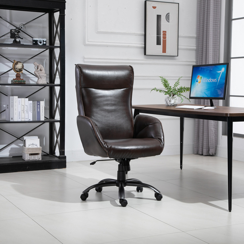 Vinsetto Office Chair Breathable Faux Leather High-Back Rocker Swivel