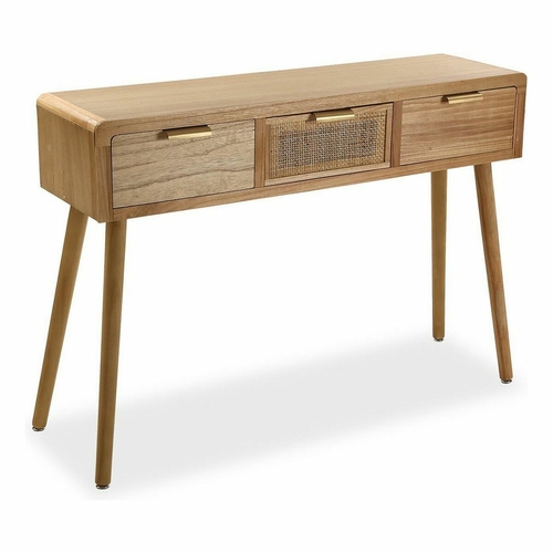 Hall Table with 3 Drawers Versa 30 x 78 x 110 cm Paolownia wood