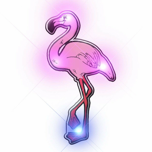 Blinkee 3385000 Flamingo Flashing Body Light Lapel Pins