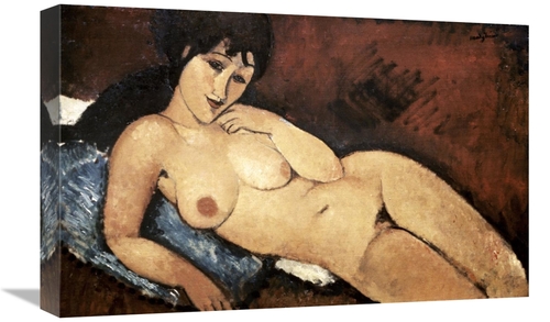 Global Gallery GCS-278592-22-142 22 in. Nude on a Blue Cushion Art Pri