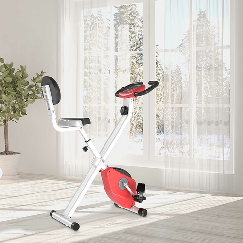 Soozier Foldable Upright Training Exercise Bike Indoor Stationary X