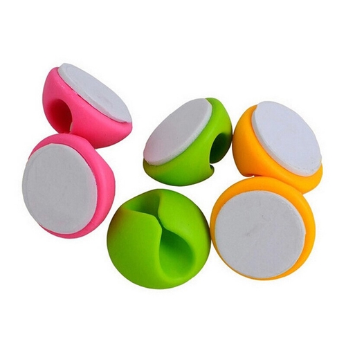 10Pcs Mixed Color Cable Winder Clip Desktop