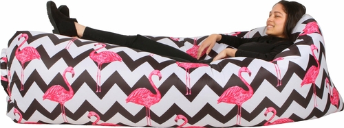 Airpod Inflatable Leisure Lounge Digital Print - Zigzag Flamingo