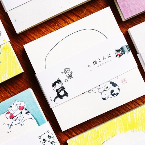 1PC Cute Cat Chick Memo Pad Word Pocket