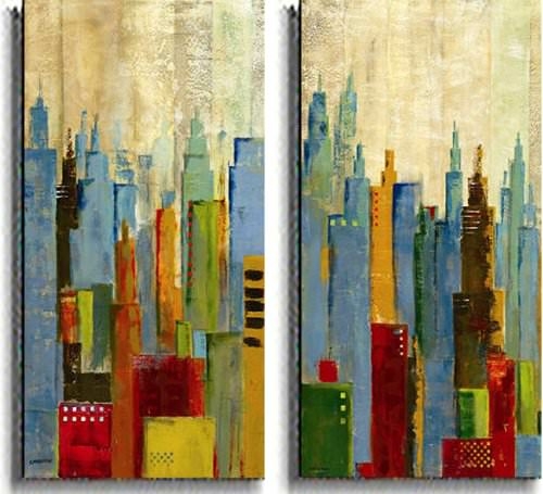 Artistic Home Gallery 1224AM816CG Towerscape I & II by Jason Cardenas 