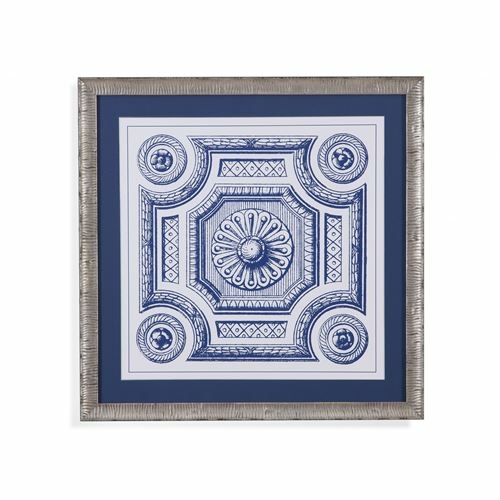 Bassett Mirror 9901-053CEC Indigo Medallion III Framed Art