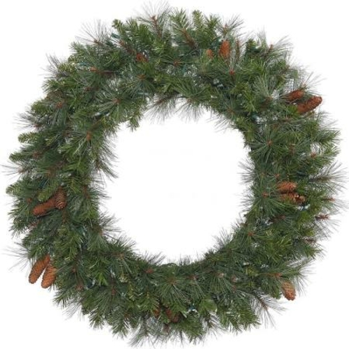 Vickerman D172536 36 in. Mixed Brussels Green Pine Wreath with 300 Tip