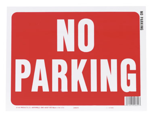 Hy-ko Products 5121991 9 x 12 in. Hy-Ko Plasti Sign for No Parking- pa