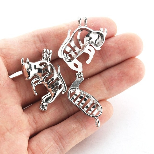 10PCS/Lot Pearls Cage Locket Necklaces Aroma