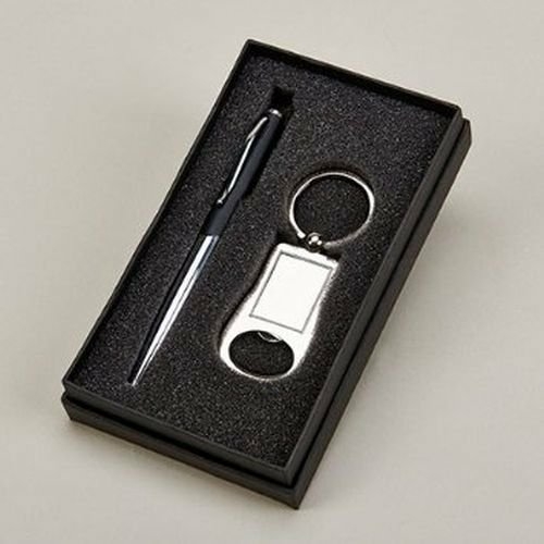 Creative Gifts International 2599 Plymouth Rect Key Chain & Pen Set - 