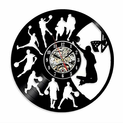 BASKETBALL VINYL RECORD WALL CLOCK UNIQUE GIFT