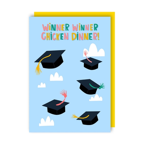 Chicken Dinner Graduation Card (Pack of 6)