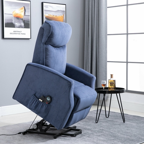 HOMCOM 8- Point Massage Sofa Electric Power  Lift Recliner Over Padded