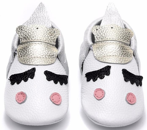 Handmade Blush Unicorn genuine leather cute baby