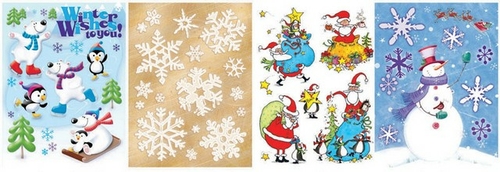 Impact Inn Domestic 12550 Christmas Glitter Cling