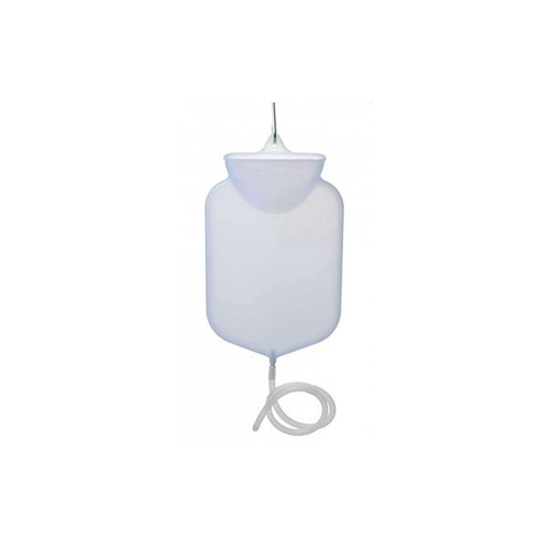 Silicone Open Flow Top Enema Bag System White