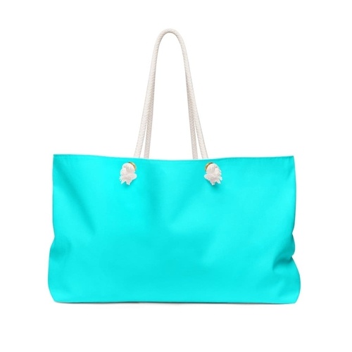 Weekender Tote Bag - Cyan Blue