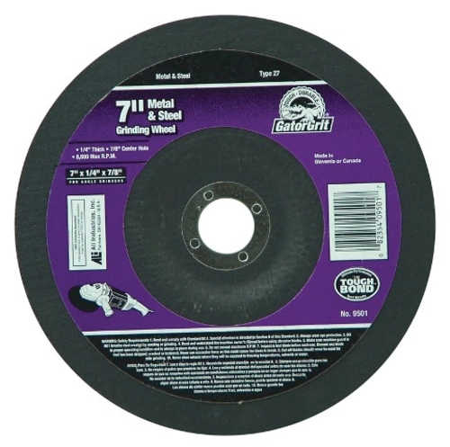 Gator Grit 9501 Metal Grinding Wheel - 7 x 0.25 x 0.875 in.