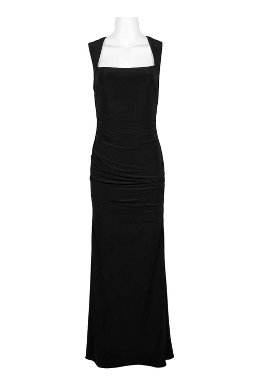 Adrianna Papell Square Neck Sleeveless Keyhole Back Zipper Back Solid
