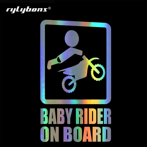Rylybons 11.58*20cm Cute CBABY RIDER ON BOARD Car