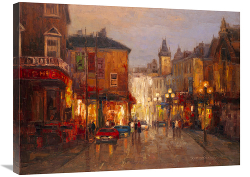 Global Gallery GCS-133485-2432-142 24 x 32 in. Parisian Night Scene Ar