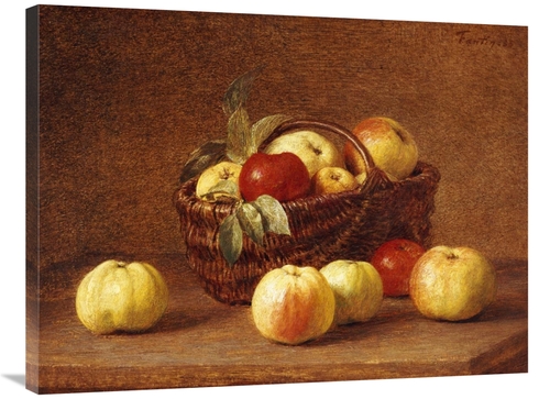 Global Gallery GCS-266302-36-142 36 in. Apples in a Basket on a Table 