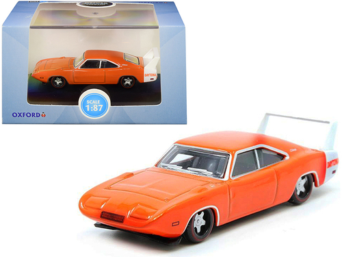 1969 Dodge Charger Daytona Orange with White Stripe 1/87 (HO) Scale